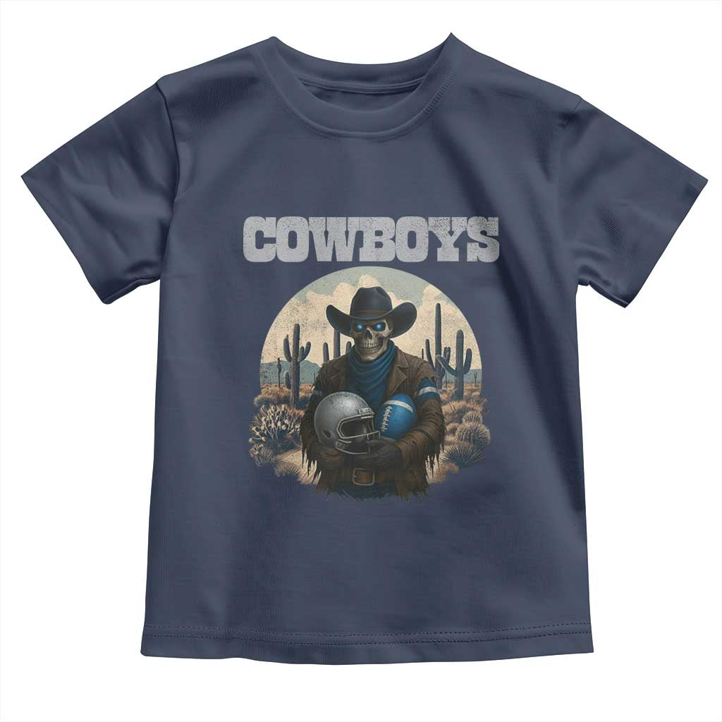 Skeleton Cowboy Football Player Toddler T Shirt Western Fan Gift - Wonder Print Shop