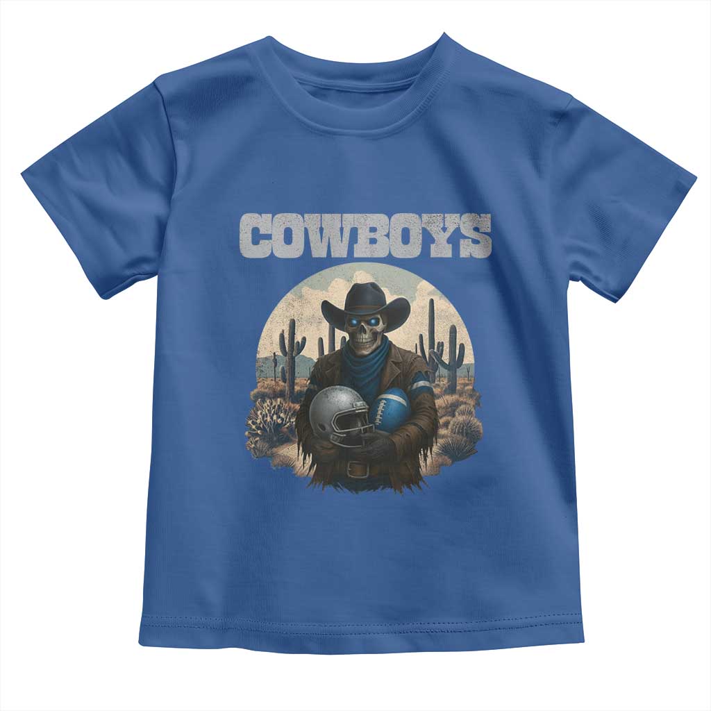 Skeleton Cowboy Football Player Toddler T Shirt Western Fan Gift - Wonder Print Shop