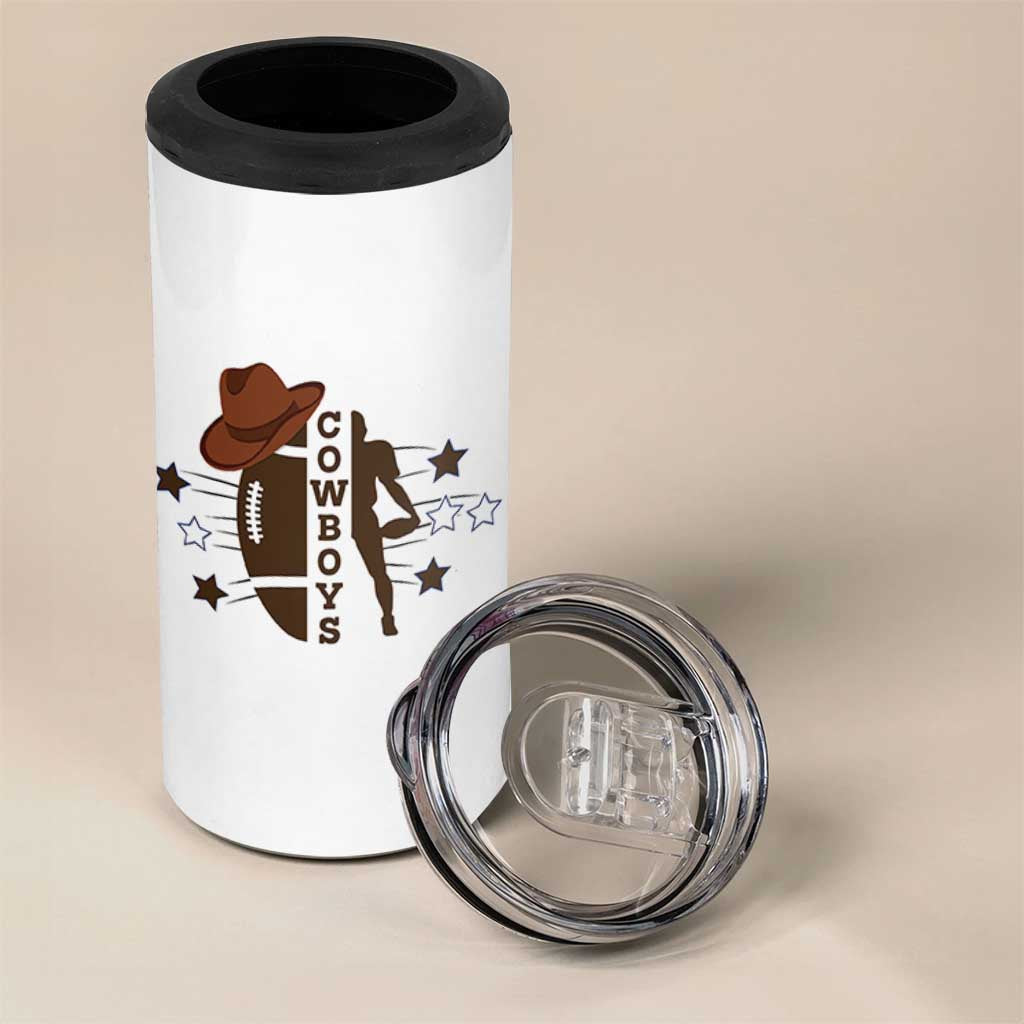 Cowboy Football Pride 4 in 1 Can Cooler Tumbler Western Style Gift - Wonder Print Shop