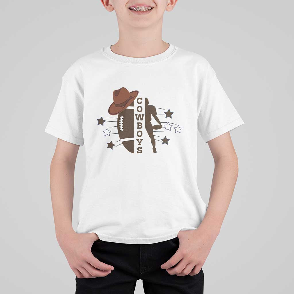 Cowboy Football Pride T Shirt For Kid Western Style Gift - Wonder Print Shop