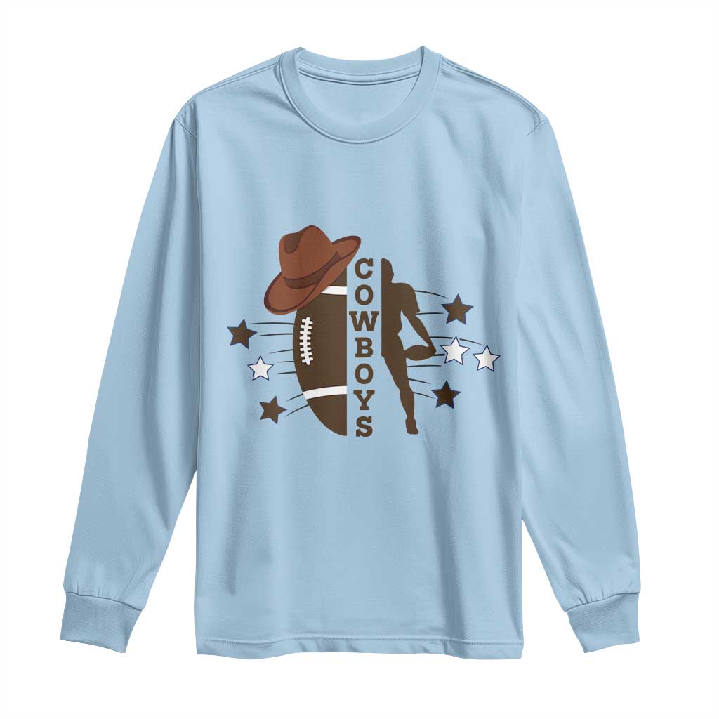 Cowboy Football Pride Long Sleeve Shirt Western Style Gift - Wonder Print Shop