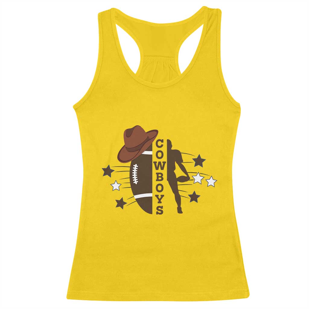 Cowboy Football Pride Racerback Tank Top Western Style Gift - Wonder Print Shop