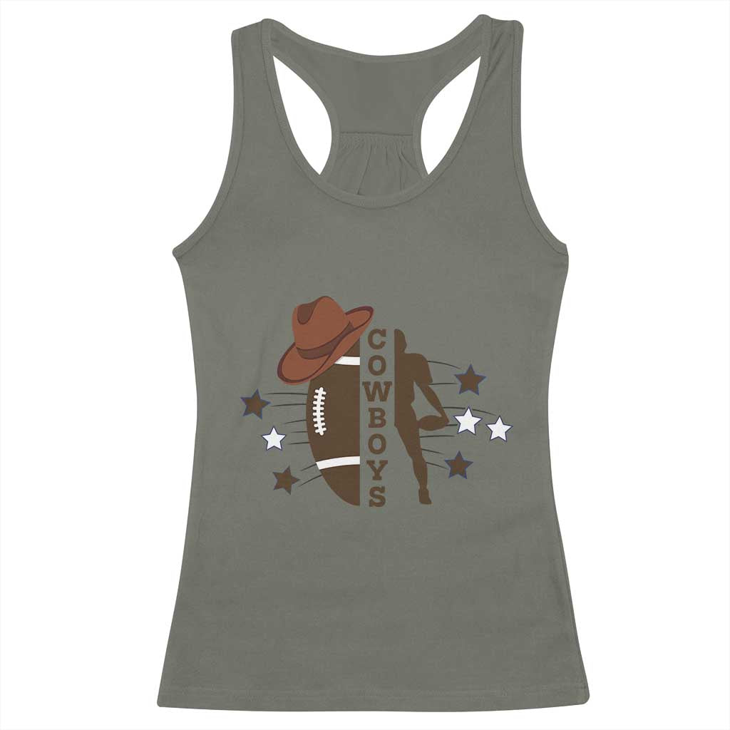 Cowboy Football Pride Racerback Tank Top Western Style Gift - Wonder Print Shop