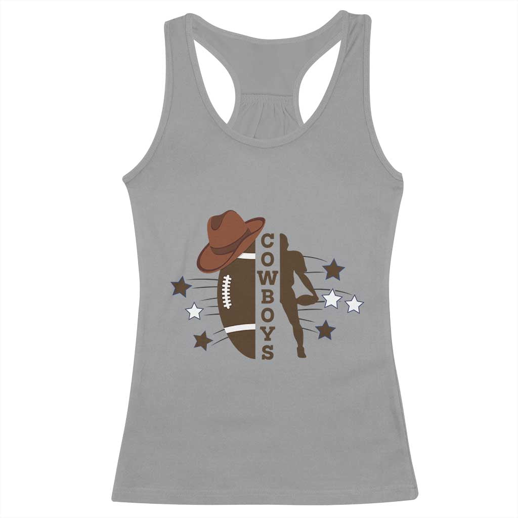 Cowboy Football Pride Racerback Tank Top Western Style Gift - Wonder Print Shop