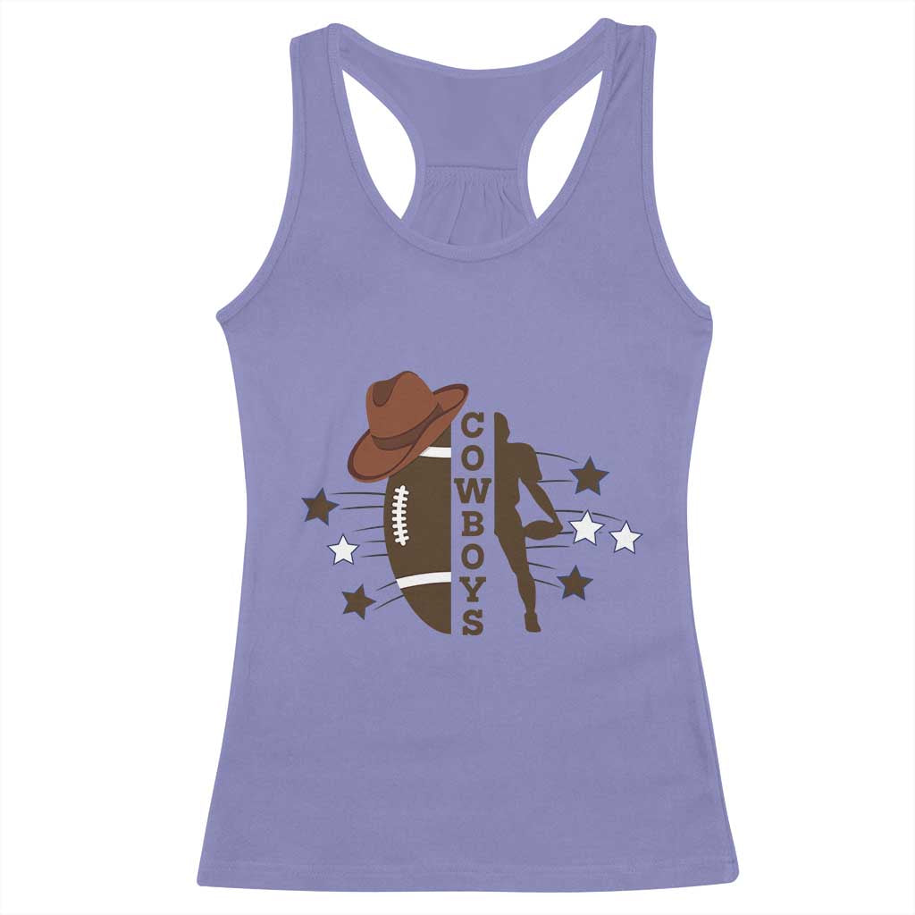Cowboy Football Pride Racerback Tank Top Western Style Gift - Wonder Print Shop