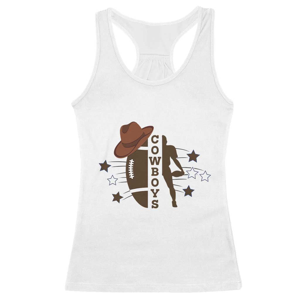Cowboy Football Pride Racerback Tank Top Western Style Gift - Wonder Print Shop