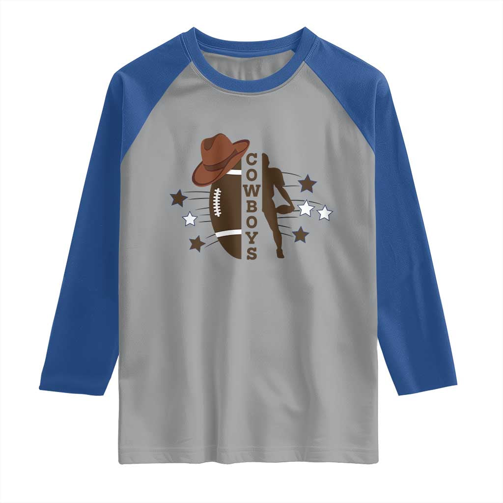 Cowboy Football Pride Raglan Shirt Western Style Gift - Wonder Print Shop