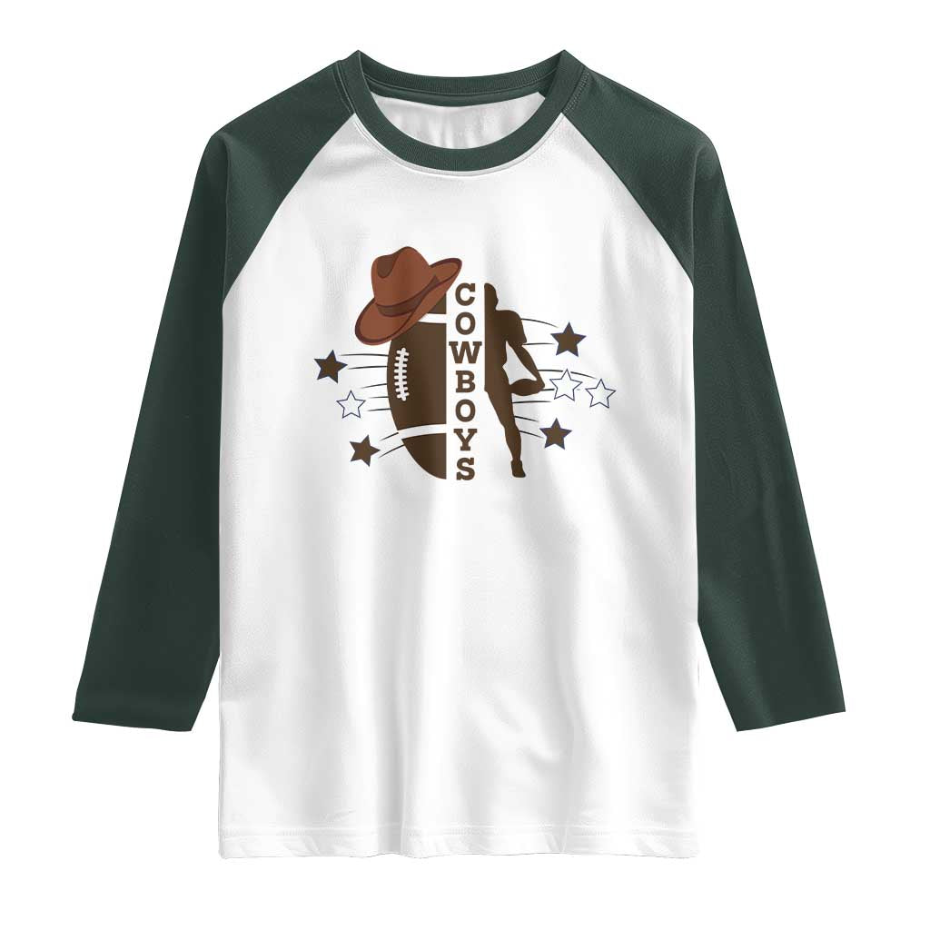 Cowboy Football Pride Raglan Shirt Western Style Gift - Wonder Print Shop
