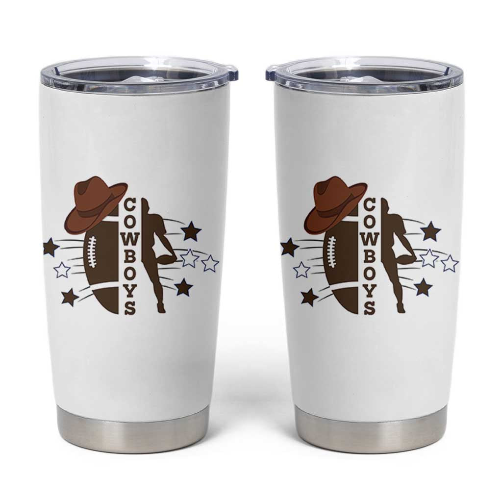 Cowboy Football Pride Tumbler Cup Western Style Gift - Wonder Print Shop
