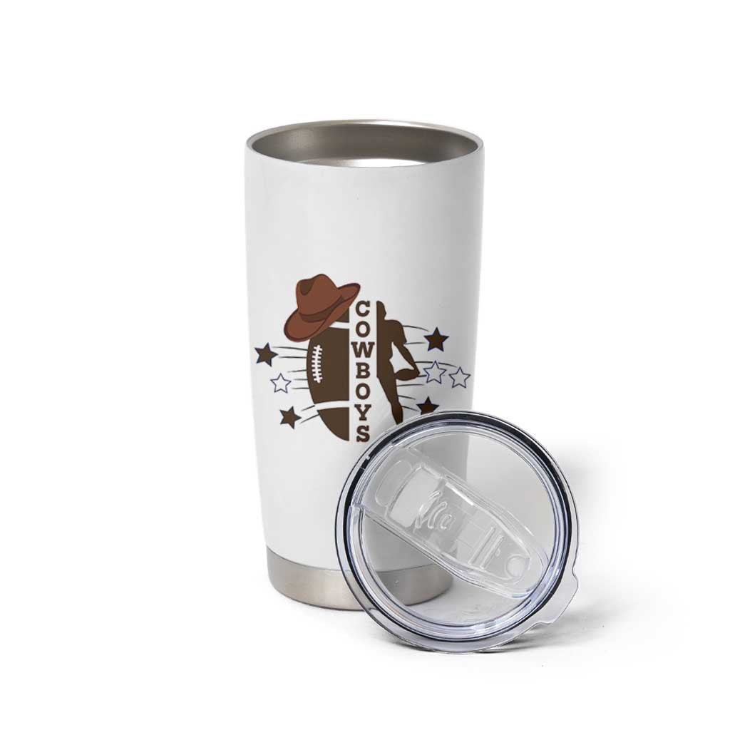 Cowboy Football Pride Tumbler Cup Western Style Gift - Wonder Print Shop