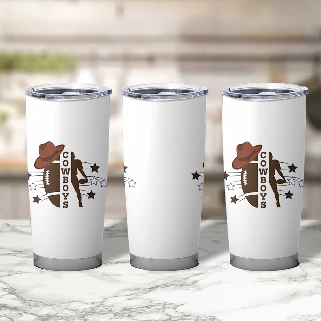 Cowboy Football Pride Tumbler Cup Western Style Gift - Wonder Print Shop
