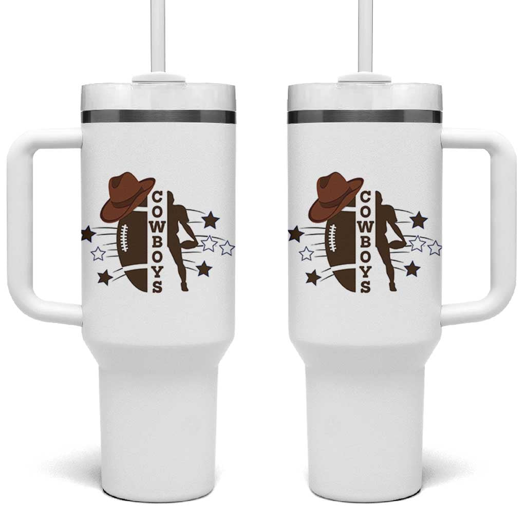 Cowboy Football Pride Tumbler With Handle Western Style Gift - Wonder Print Shop