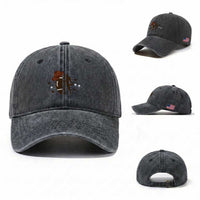Cowboy Pride Washed Cotton Baseball Cap Western Style Sport Lover Gift