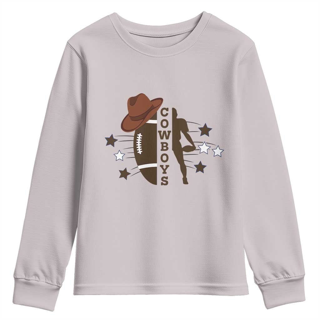 Cowboy Football Pride Youth Sweatshirt Western Style Gift - Wonder Print Shop