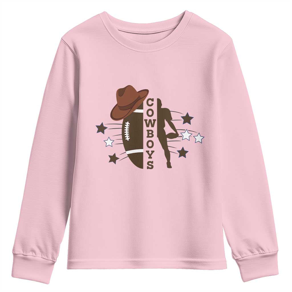 Cowboy Football Pride Youth Sweatshirt Western Style Gift - Wonder Print Shop