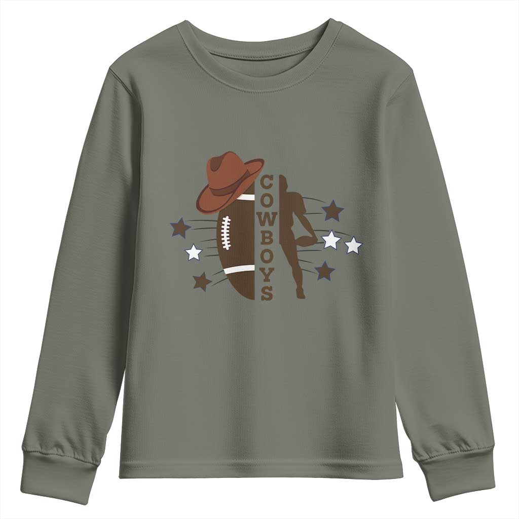 Cowboy Football Pride Youth Sweatshirt Western Style Gift - Wonder Print Shop