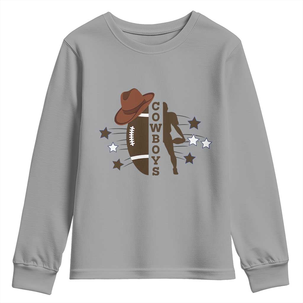 Cowboy Football Pride Youth Sweatshirt Western Style Gift - Wonder Print Shop