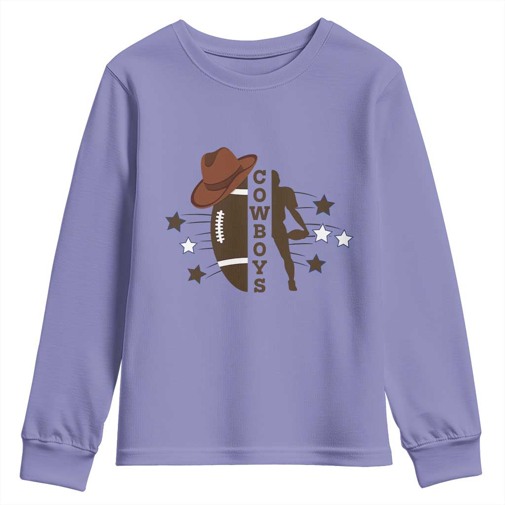 Cowboy Football Pride Youth Sweatshirt Western Style Gift - Wonder Print Shop