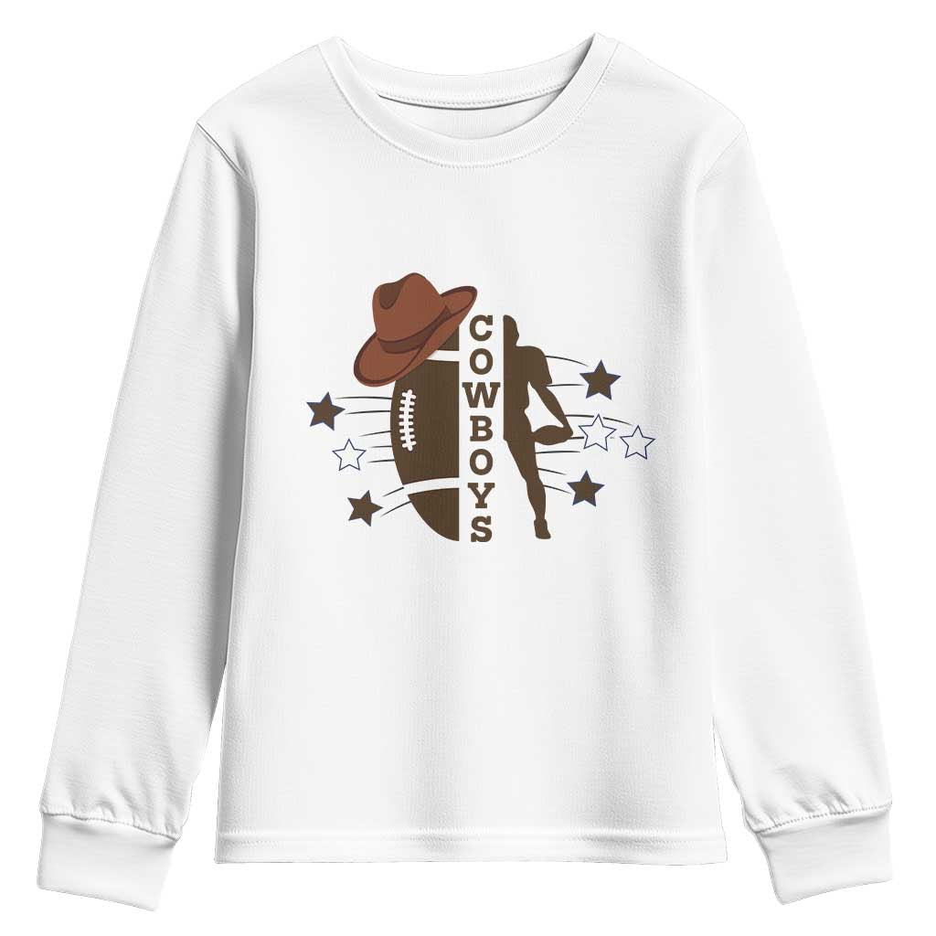 Cowboy Football Pride Youth Sweatshirt Western Style Gift - Wonder Print Shop