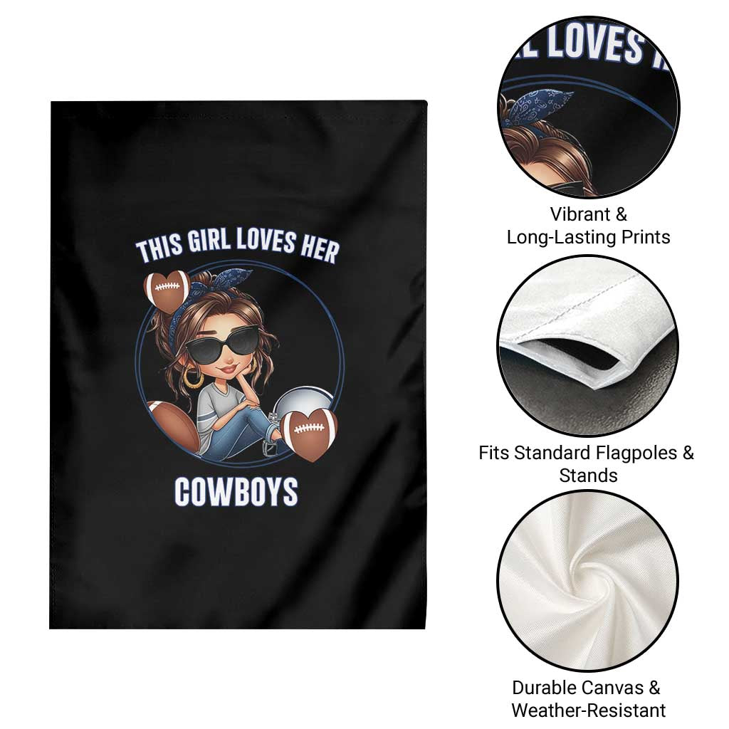This Girl Loves Her Cowboys Garden Flag Game Day Gift For Fans - Wonder Print Shop