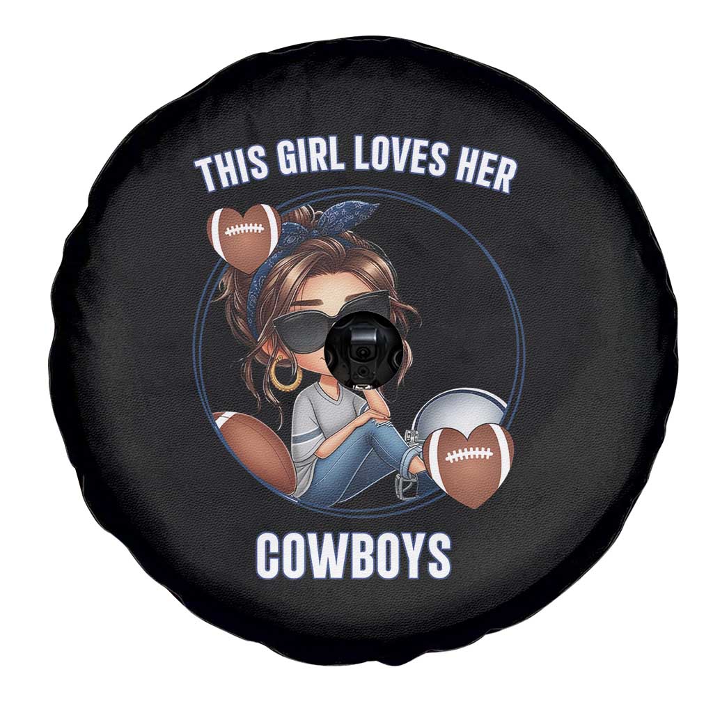 This Girl Loves Her Cowboys Spare Tire Cover Game Day Gift For Fans - Wonder Print Shop