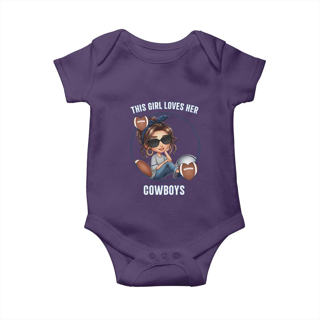 This Girl Loves Her Cowboys Baby Onesie Game Day Gift For Fans - Wonder Print Shop