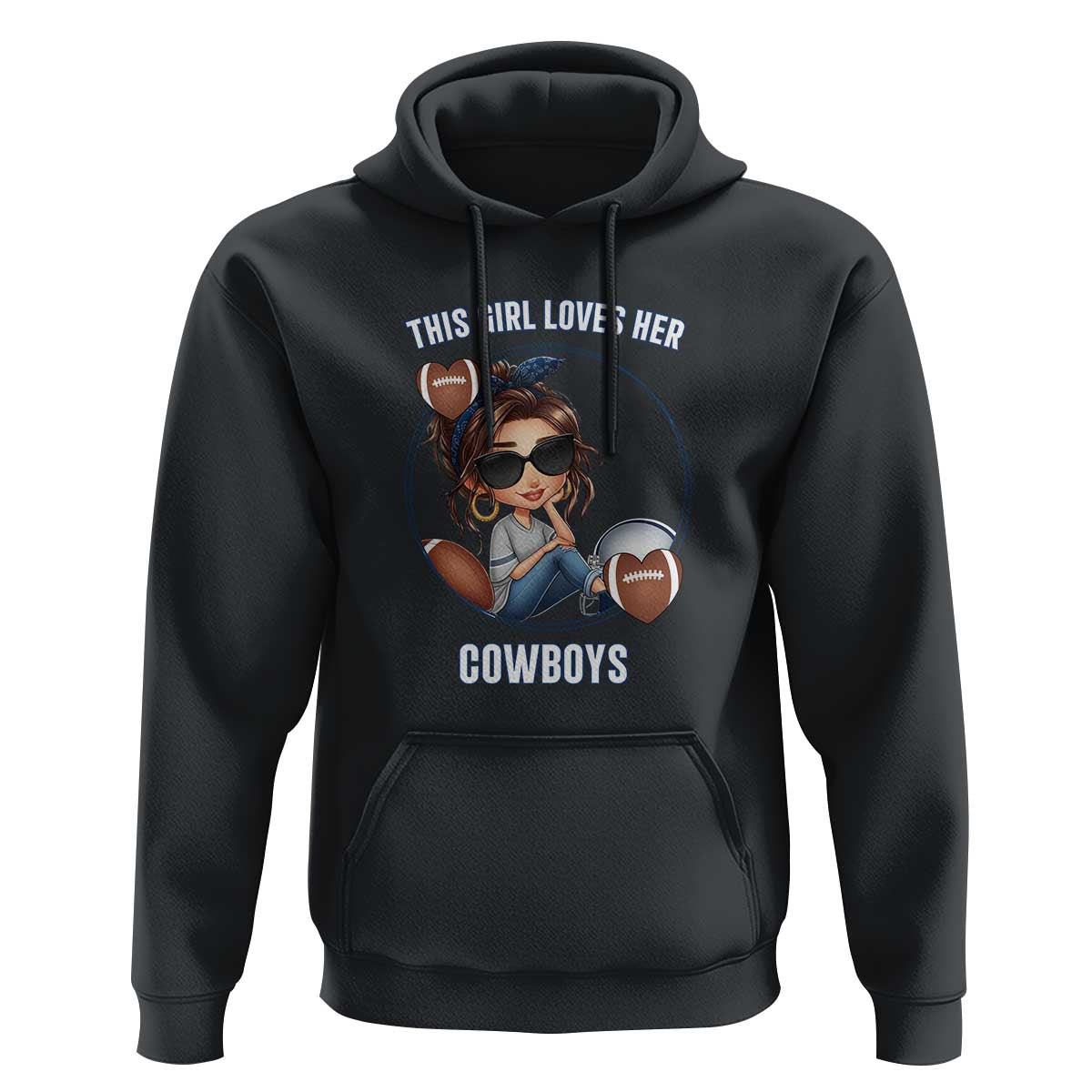 This Girl Loves Her Cowboys Hoodie Game Day Gift For Fans - Wonder Print Shop