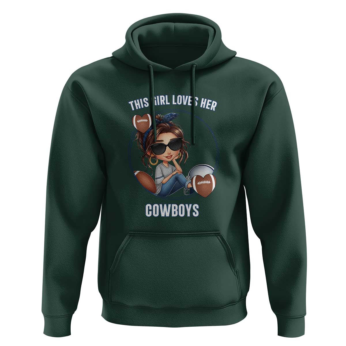 This Girl Loves Her Cowboys Hoodie Game Day Gift For Fans - Wonder Print Shop