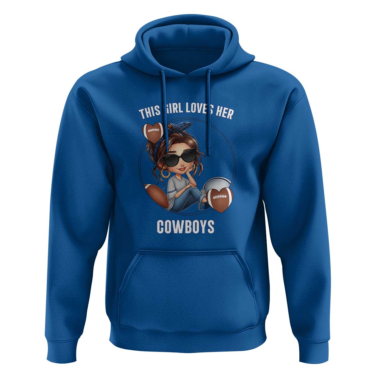 This Girl Loves Her Cowboys Hoodie Game Day Gift For Fans - Wonder Print Shop