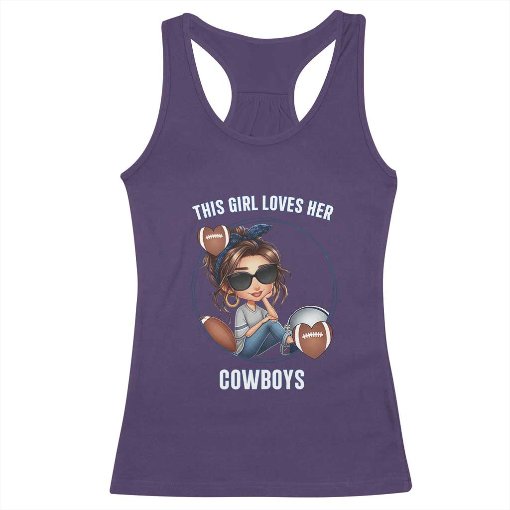 This Girl Loves Her Cowboys Racerback Tank Top Game Day Gift For Fans - Wonder Print Shop