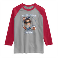 This Girl Loves Her Cowboys Raglan Shirt Game Day Gift For Fans - Wonder Print Shop