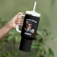 This Girl Loves Her Cowboys Tumbler With Handle Game Day Gift For Fans - Wonder Print Shop