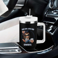 This Girl Loves Her Cowboys Tumbler With Handle Game Day Gift For Fans - Wonder Print Shop