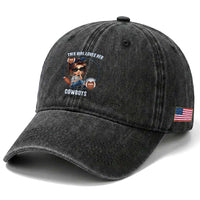 This Girl Loves Her Cowboy Washed Cotton Baseball Cap Game Day Gift For Fans