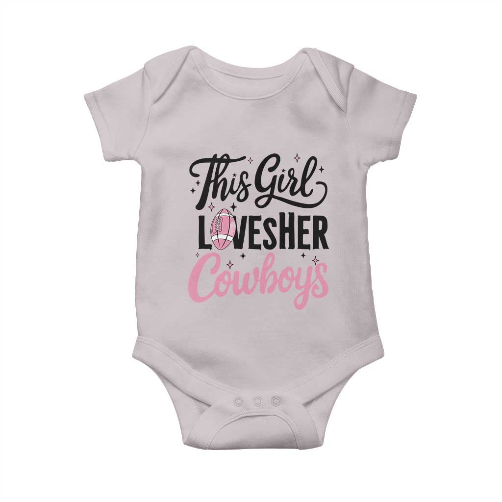 Funny Football Fan Gift Baby Onesie This Girl Loves Her Cowboys - Wonder Print Shop