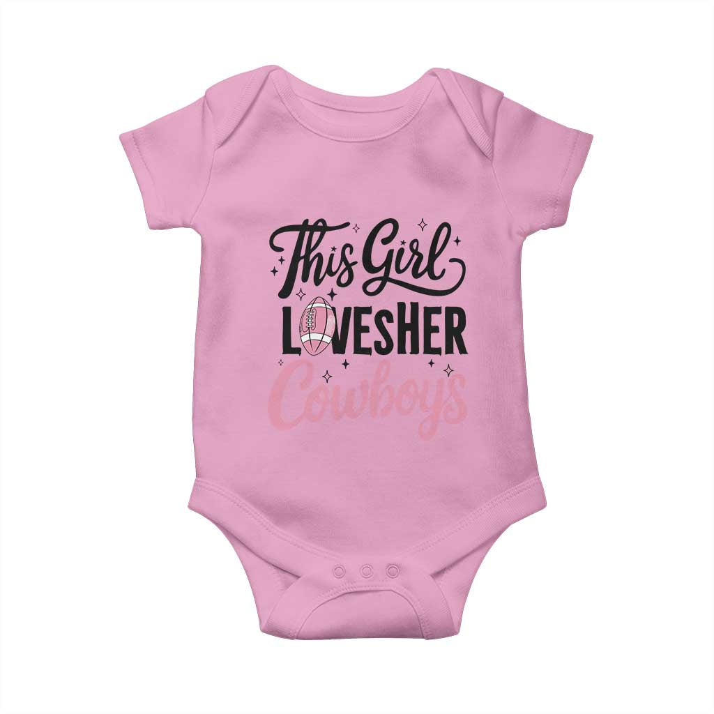 Funny Football Fan Gift Baby Onesie This Girl Loves Her Cowboys - Wonder Print Shop