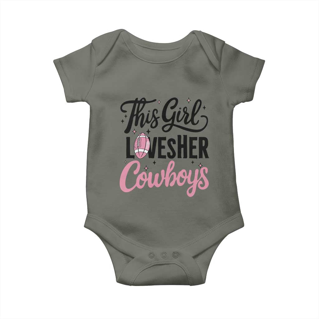 Funny Football Fan Gift Baby Onesie This Girl Loves Her Cowboys - Wonder Print Shop