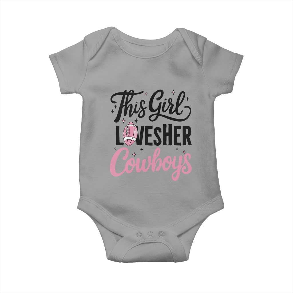 Funny Football Fan Gift Baby Onesie This Girl Loves Her Cowboys - Wonder Print Shop