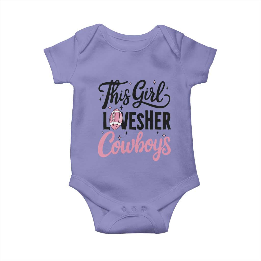 Funny Football Fan Gift Baby Onesie This Girl Loves Her Cowboys - Wonder Print Shop