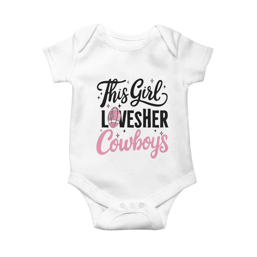 Funny Football Fan Gift Baby Onesie This Girl Loves Her Cowboys - Wonder Print Shop
