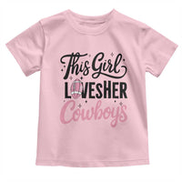 Funny Football Fan Gift Toddler T Shirt This Girl Loves Her Cowboys - Wonder Print Shop