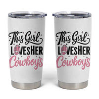 Funny Football Fan Gift Tumbler Cup This Girl Loves Her Cowboys - Wonder Print Shop