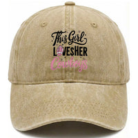 Funny DF Fan Gift Washed Cotton Baseball Cap This Girl Loves Her Cowboy