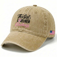 Funny DF Fan Gift Washed Cotton Baseball Cap This Girl Loves Her Cowboy