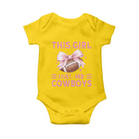This Girl Loves Her Cowboys Baby Onesie Pink Bow Football Fan Gift - Wonder Print Shop