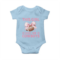 This Girl Loves Her Cowboys Baby Onesie Pink Bow Football Fan Gift - Wonder Print Shop
