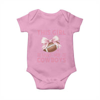 This Girl Loves Her Cowboys Baby Onesie Pink Bow Football Fan Gift - Wonder Print Shop