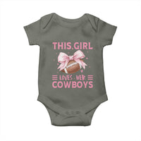 This Girl Loves Her Cowboys Baby Onesie Pink Bow Football Fan Gift - Wonder Print Shop