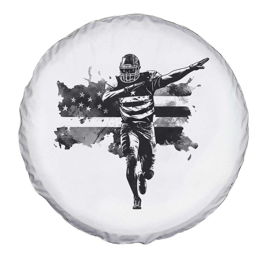 Patriotic Football Dab Spare Tire Cover American Flag Sports Fan Gift - Wonder Print Shop