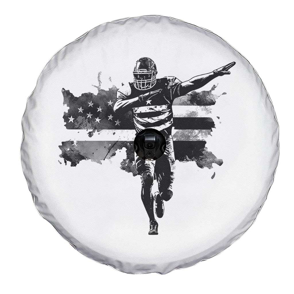 Patriotic Football Dab Spare Tire Cover American Flag Sports Fan Gift - Wonder Print Shop